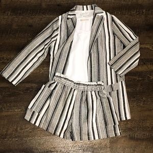 Black and White Shorts Suit NWT
